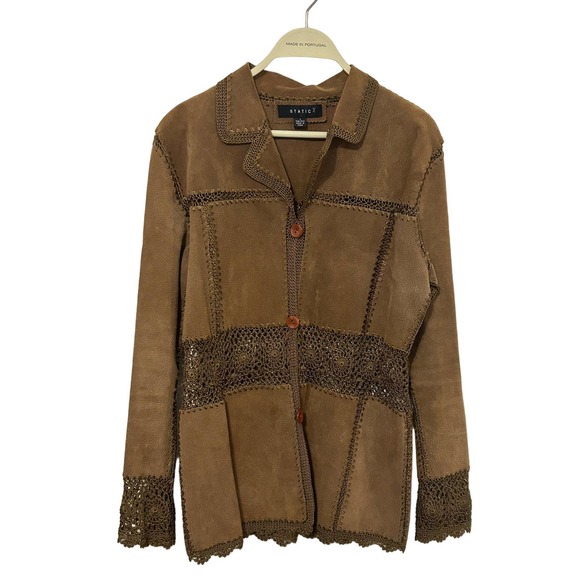 Static Jackets & Blazers - Static Leather Brown Jacket Size Small